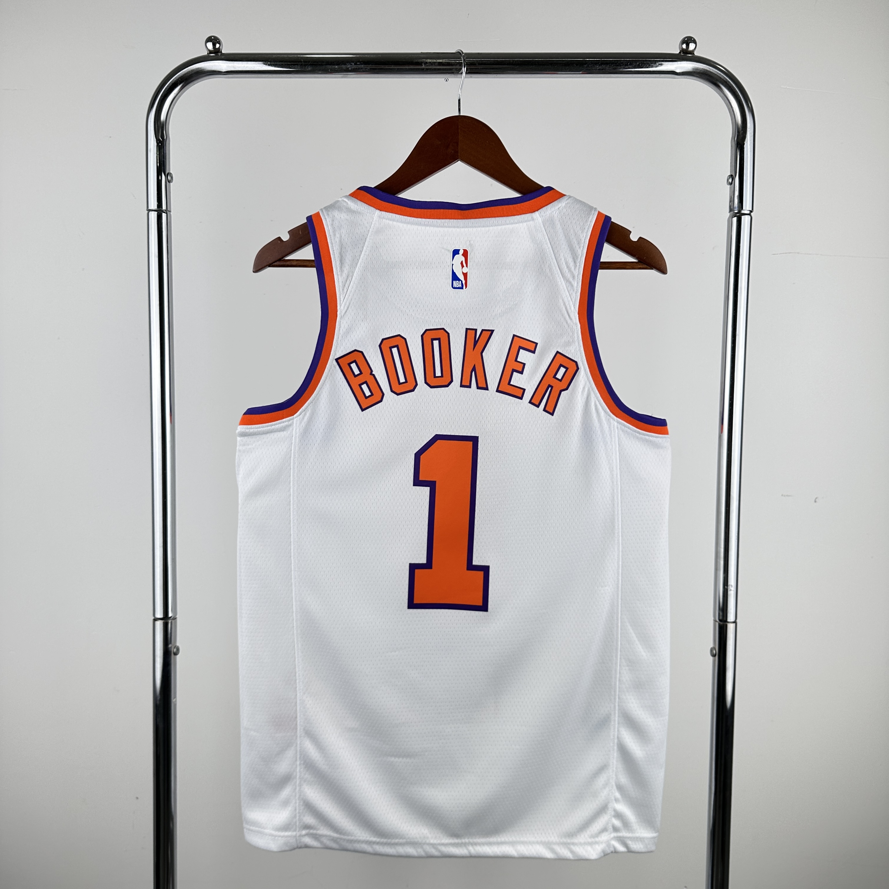 Men Phoenix Suns #1 Booker White Throwback Nike 2024 NBA Jersey->portland trail blazers->NBA Jersey